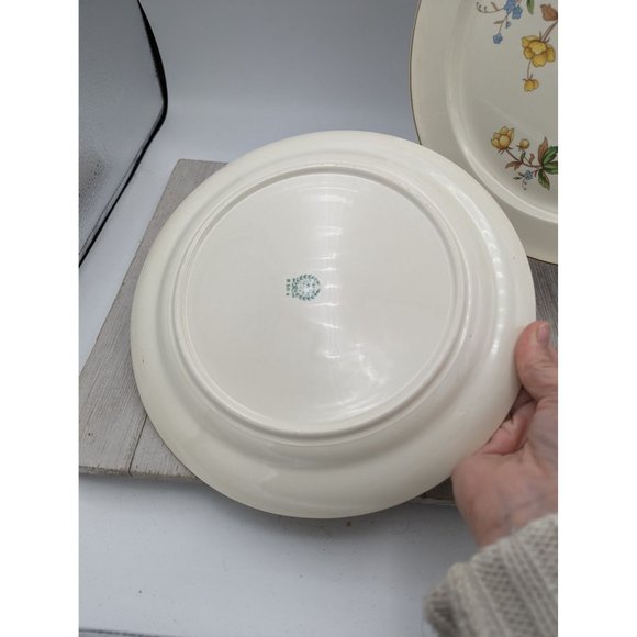 Vintage Set 4 Taylor Smith Taylor Dinner Plates 10" Yellow Buttercups TST237 - Picture 7 of 9